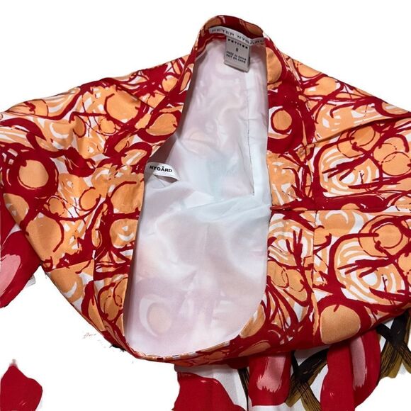 Peter Nygard Tulip Print Pleated Mini Skirt Size 6 - Picture 5 of 10